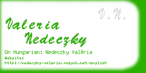 valeria nedeczky business card
